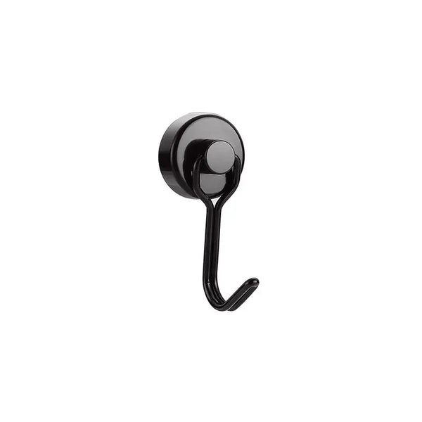 Neodymium Pot Magnet with Swivel Hook | 20mm diameter | Black Finish